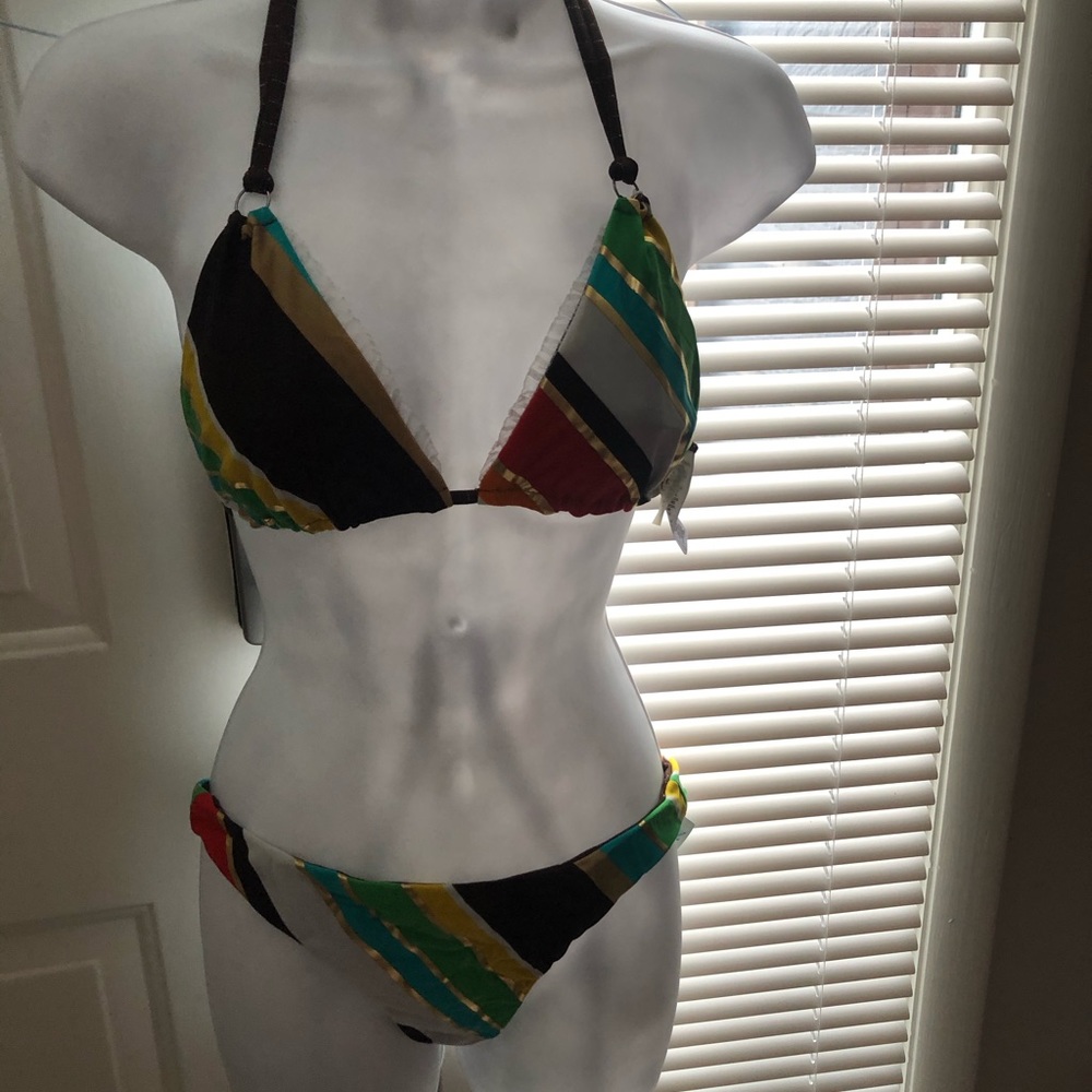 Striped Multicolor Bikini Set - Picture 12 of 16